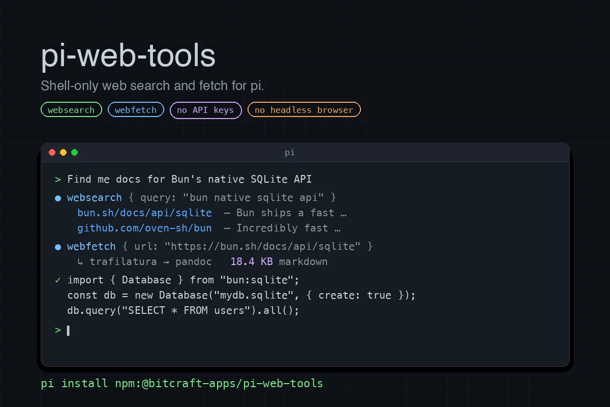 pi-web-tools product screenshot